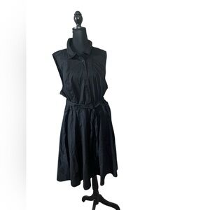 Torrid Black Sleeveless Button fit Flare Midi Shirt Dress size 3 (3XL)
